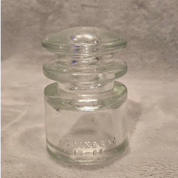 HEMINGRAY Other - HEMINGRAY 13-62 Vintage Glass Electrical‎ Insulator Clear TS Marked
